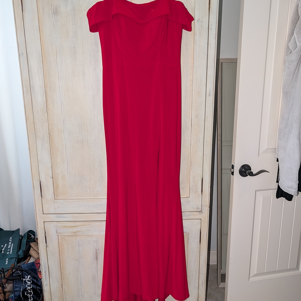 Faviana Vibrant Red Gown